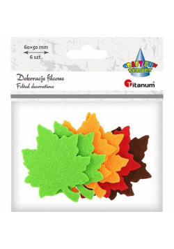 Filcowe liście klonu 50x60mm 6szt