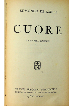Cuore libro per i ragazzi  1933 r