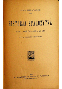 Historja starożytna 1918 r.