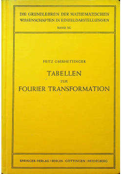 Tabellen zur Fourier Transformation