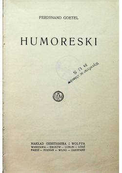 Humoreski 1927 r.
