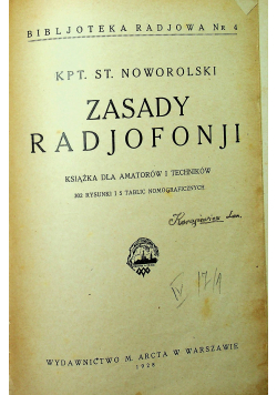 Zasady radjofonji 1928 r