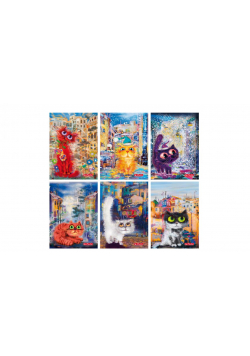 Zeszyt A4/32K kratka Crazy cats (10szt)