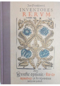 Inventores Rervm reprint z 1608 r/