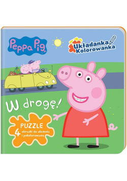 Peppa Pig Układanka - Kolorowanka W drogę.