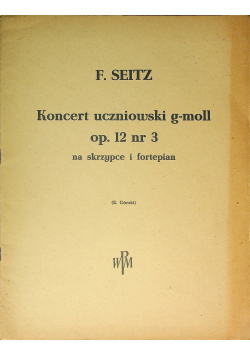 Koncert uczniowski g moll op 12 nr 3 na skrzypce i fortepian