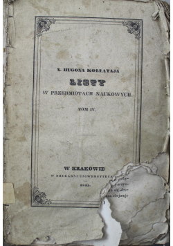 Listy w przedmiotach naukowych tom IV 1845 r.