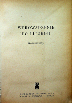 Wprowadzenie do liturgii