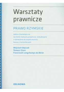 Warsztaty prawnicze Prawo rzymskie
