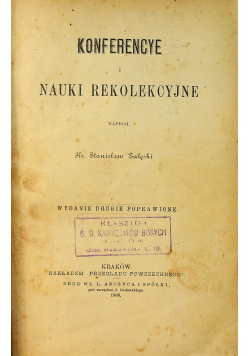 Konferencye i nauki rekolekcyjne 1888 r.