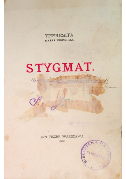 Theresita stygmat, 1906 r.
