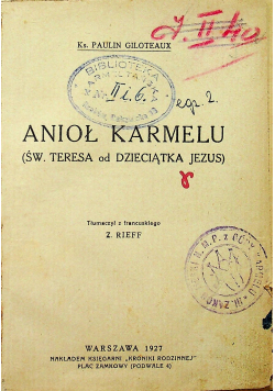 Anioł Karmelu 1927 r.