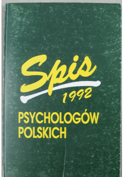 Spis psychologów polskich 1992