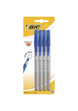Długopis Round Stick Exact niebieski bls 4szt BIC