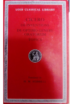De inventione. De optimo genere oratorum topica