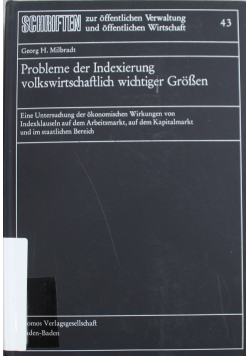 Probleme der Indexierung volkswirtschaftlich wichtiger Grossen