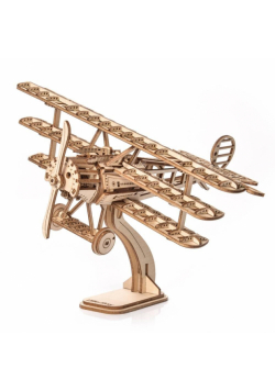 Puzzle Drewniane 3D - Samolot Trójpłat
