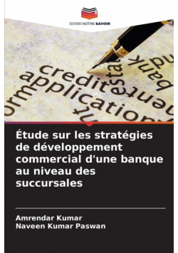 Étude sur les stratégies de développement commercial d'une banque au niveau des succursales