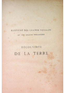 La découverte de la Terre. ok 1880 r.