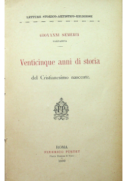 Venticinque anni di storia 1900 r