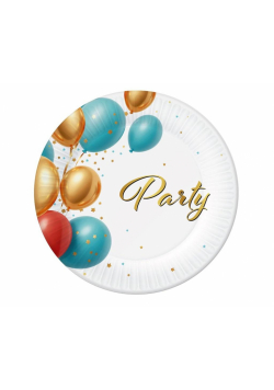 Talerzyki papierowe Party 18cm 6szt