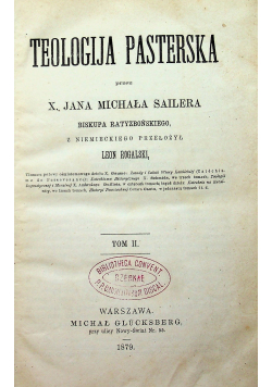 Teologija Pasterska Tom 2 1879 r.