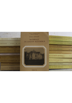 Materiały do dziejów rezydencji 20 tomy