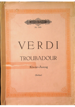 Der Troubadour Klavierauszug