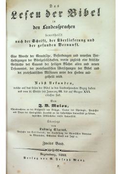 Das lesen der Bibel in den Landessprachen Tom I i II 1848 r