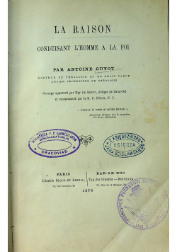La Raison Conduisant L Homme a La Foi 1878 r