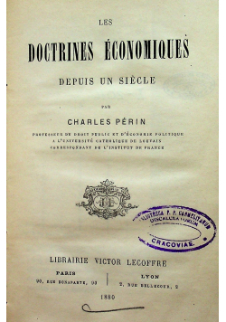 Les doctrines economiques 1880 r.