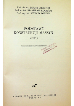 Podstawy Konstrukcji Maszyn Cz I