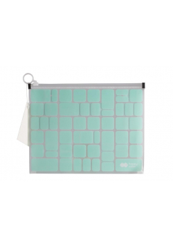 Teczka B5 PP z suwakiem Trend Green HAPPY COLOR
