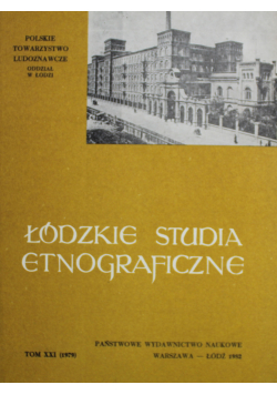 Łódzkie studia etnograficzne Tom XXI