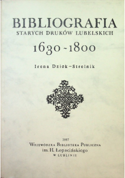 Bibliografia starych druków lubelskich