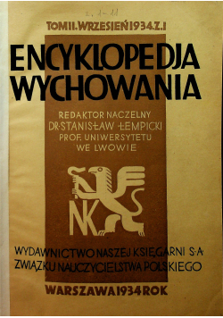 Encyklopedia wychowania Tom II Nauczanie 1934 r