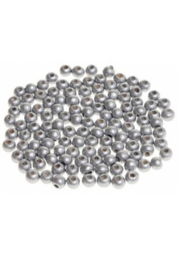 Koraliki drewniane do nawlekania srebrne 8mm 120sz