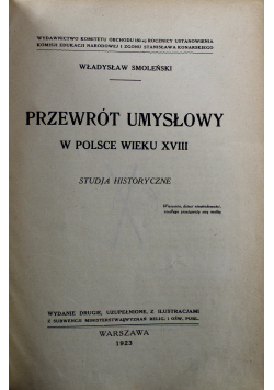 Przewrót umysłowy w Polsce wieku XVIII 1923 r.
