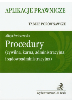 Procedury Tabele porównawcze