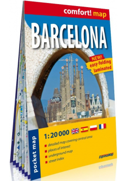 Barcelona (Barcelona); kieszonkowy laminowany plan miasta 1:20 000