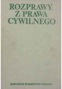 Rozprawy z prawa cywilnego