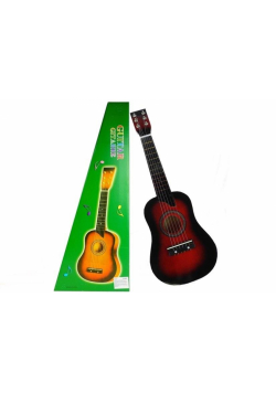 Gitara drewniana klasyczna z kostką wiśniowa 60cm