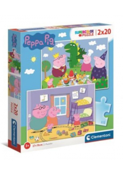 Puzzle 2x20 Super Kolor Peppa Pig