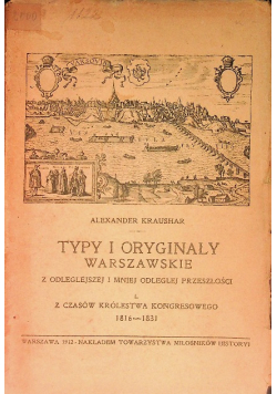 Typy i oryginały warszawskie, 1913 r.