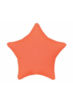 Balon foliowy Gwiazda fluor pomarańczowy 46cm