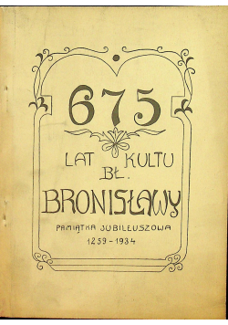 675 lat kultu Bł Bronisławy 1934r