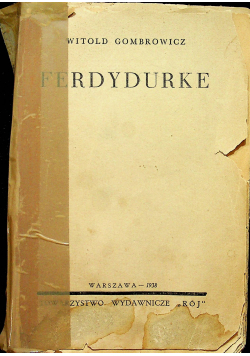 Ferdydurke 1938 r.  I wydanie