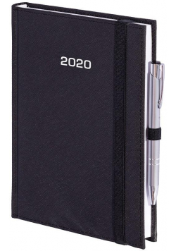 Kalendarz 2020 A4 Tygod. Cross z gumką Czarny