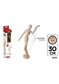 Drewniany manekin do nauki rysowania 30cm