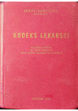 Kodeks lekarski, 1936 r.